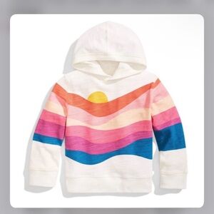 Faherty Kids Hoodie with Colorful Wave Design 3T